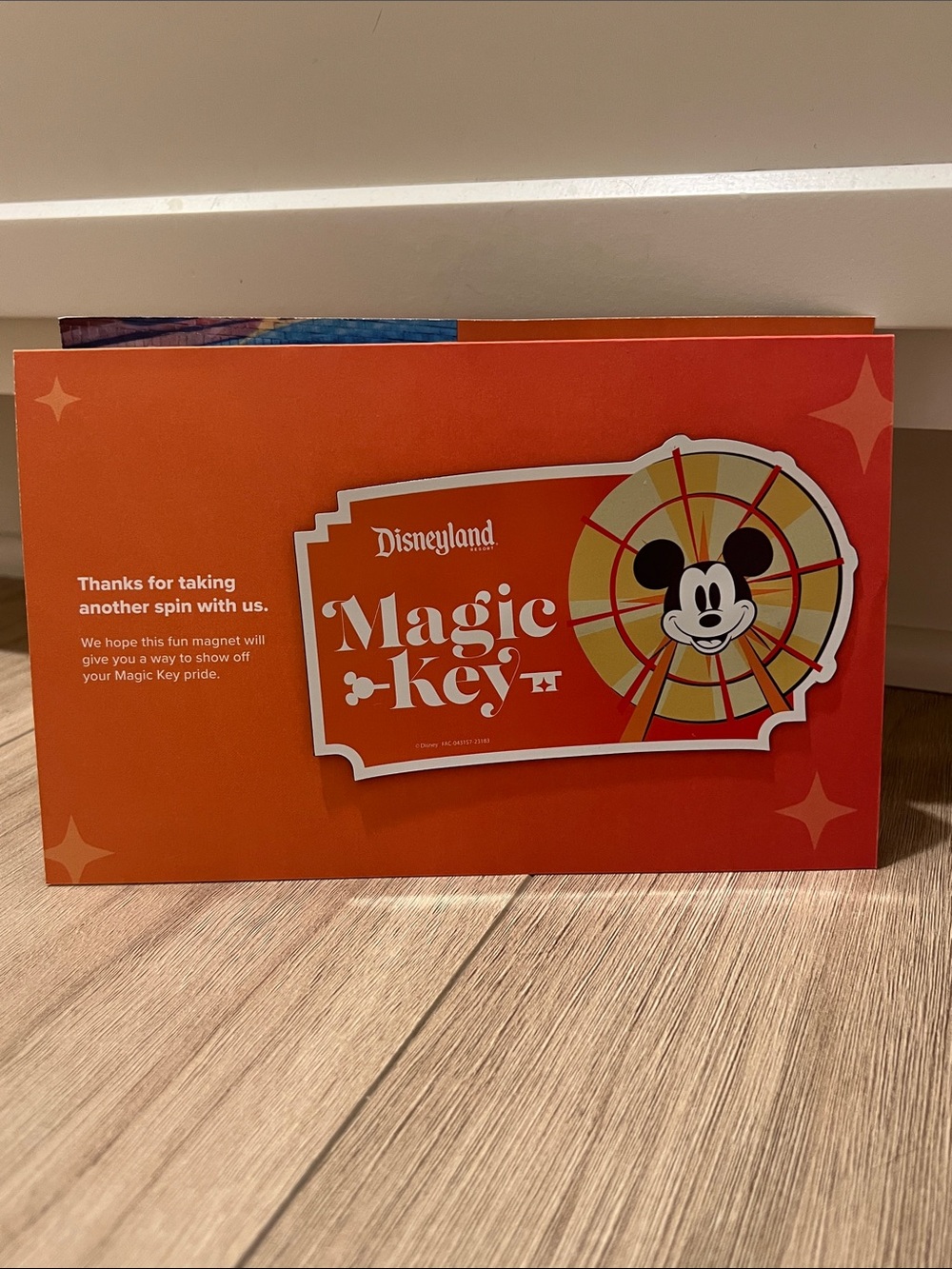 Disneyland Magic Key Card Magnet - Orange